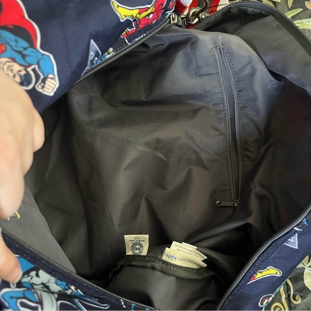 Pottery Barn Kids DC Comics navy duffle bag embroidered with “MAXWELL” - Picture 6 of 6